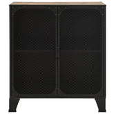 Rustic Brown Storage Cabinet 28.3x14.2x32.3 Metal and MDF